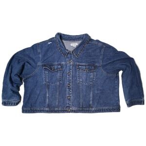 Jamie Nicole Collection Denim Studded Jean Jacket Western Women's Size 34 (N)